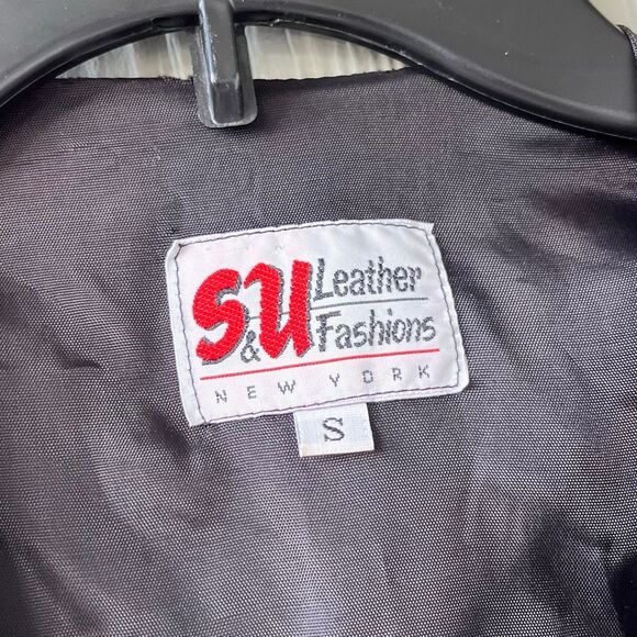 VTG S & U Leather Fashions Black Suede Vest Sz S – Western Snap Front - Picture 4 of 11